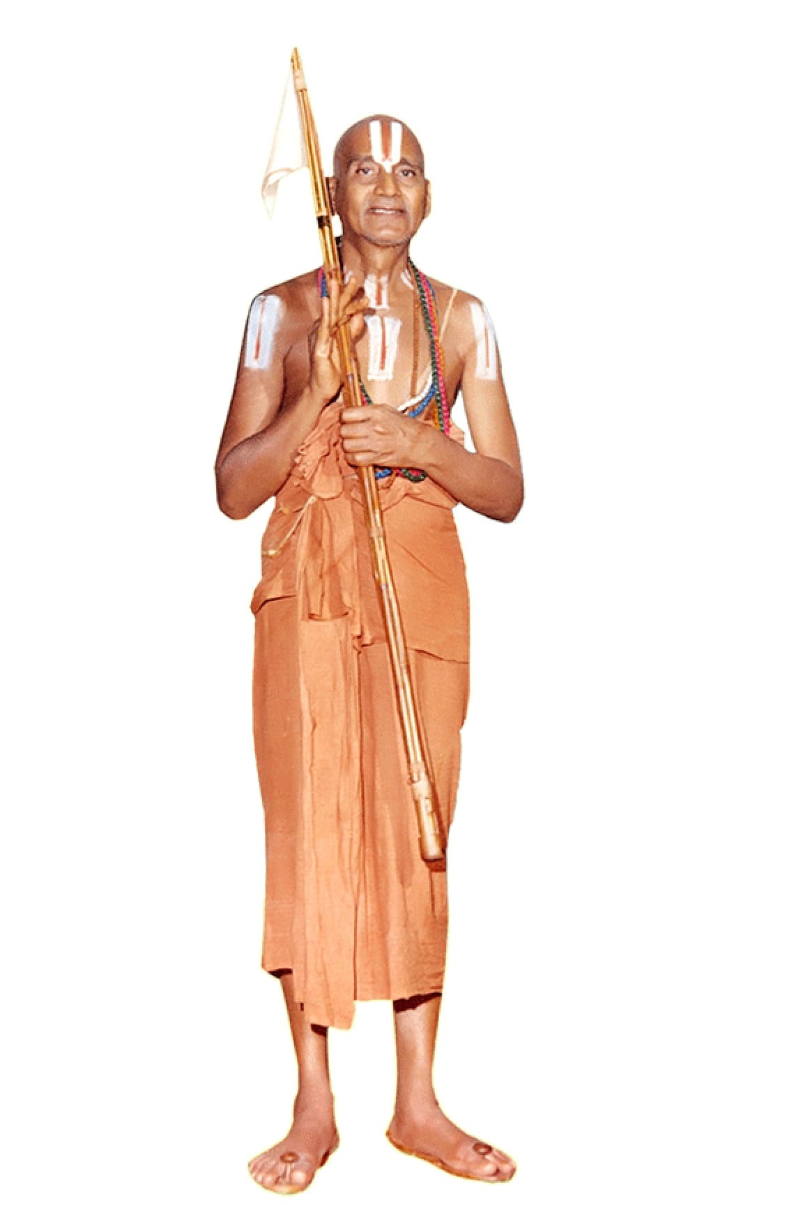 HH Sri Pedda Jeeyar Swamiji holding the tridandam