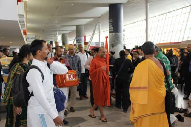 Swamiji's arrival, 2015