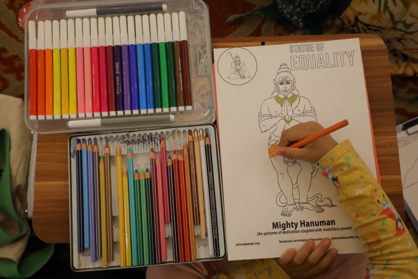 Youth coloring activity